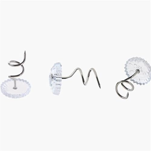 20Pcs Clear Head Tacks for Bed Skirt and Slipcovers