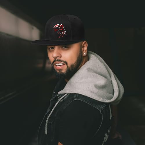 Adjustable Horror Skull Reaper Snapback Hat for Men