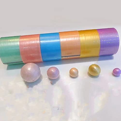 NUOBESTY 6 Rolls Pearlescent Sticky Ball Tape