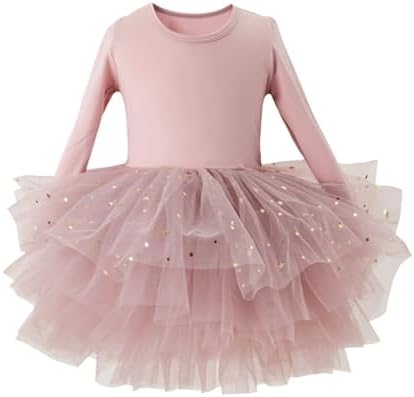 Toddler Girls Shiny Tulle Tutu Dress with Built-in Bra