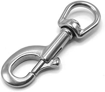 Amadget 2 Pcs 316 Stainless Steel Swivel Eye Bolt Snap Hooks
