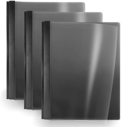 Binditek 10 Pack Clear Front 3 Prong Report Covers