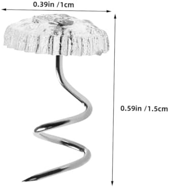 Uonlytech 100Pcs Stainless Steel Spiral Tacks for Furniture