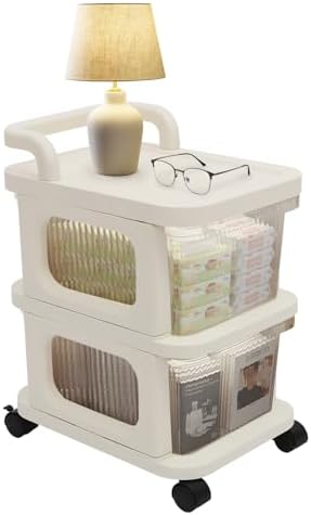 Sturdy Rolling Cart with 2 Drawers and 4 Wheels