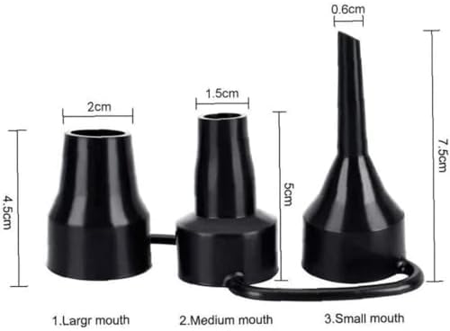 Black Air Pump Replacement Nozzles 3 Sizes