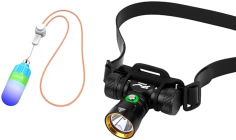 WINDFIRE Scuba Dive Headlamp with 3 Modes and IPX8 Waterproof