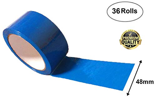 36 Rolls Blue Acrylic Packing Tape 189 x 5468 Yd