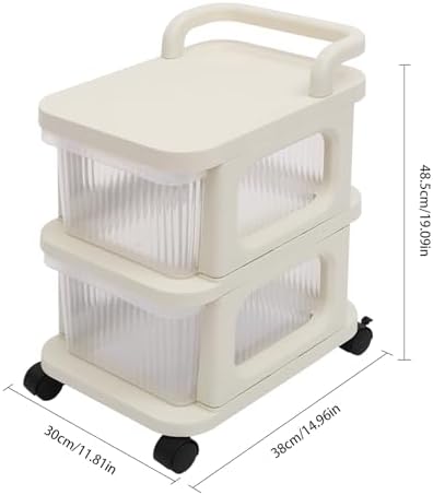 Sturdy Rolling Cart with 2 Drawers and 4 Wheels