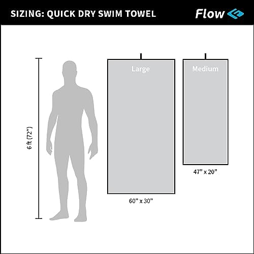 Flow Microfiber Quick Dry Swim Towel - Gray Medium