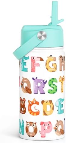 SANDJEST 12oz Insulated Water Bottle for Kids