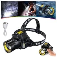 Rechargeable Headlamp with 1200 Lumens and Motion Sensor