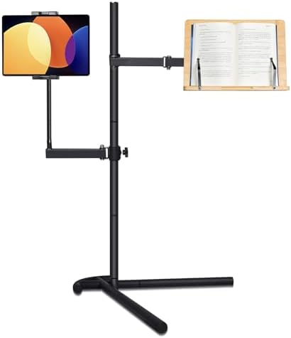 Wishacc Adjustable Book Stand with Tablet Holder 1