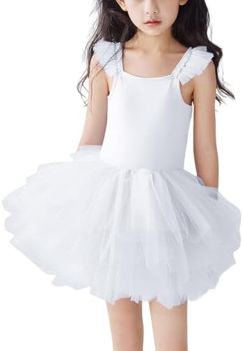 Tulle Ballet Leotard with Full Skirt for Girls