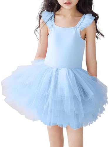 Beessbest Girls Tulle Ballet Leotard with Full Skirt Party Costume