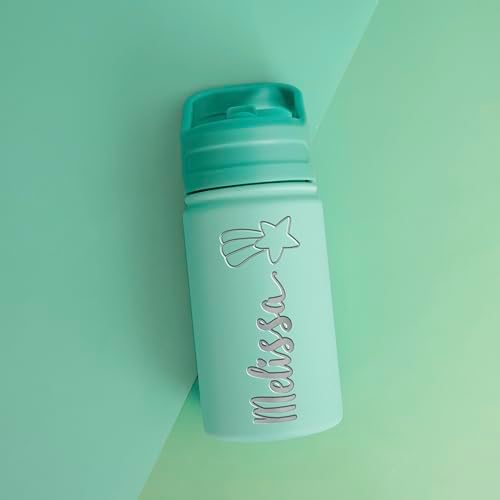 Kids Custom Water Bottle with Engraved Name Icon