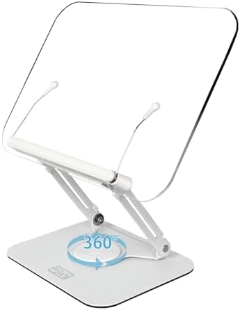 HCSHWILL Adjustable Book Stand with 360 Swivel Base 1