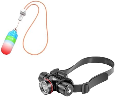 WINDFIRE Red Dive Headlamp with 5 Modes and Power Indicator