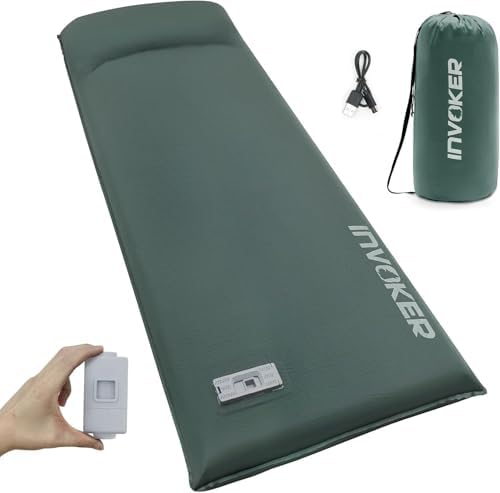 INVOKER Self-Inflating Camping Sleeping Pad with Electric Pump