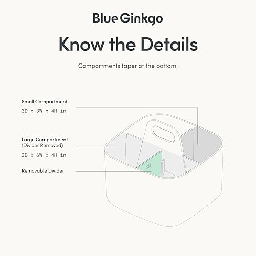 BLUE GINKGO Square Stackable Organizer Caddy