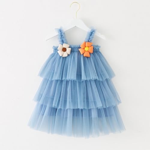 Toddler Girl Tulle Tutu Dress with 3D Flowers