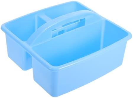 Stackable Plastic Caddy with Handle for Classroom Use