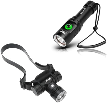 WINDFIRE Dive Light Waterproof Flashlight for Scuba Diving