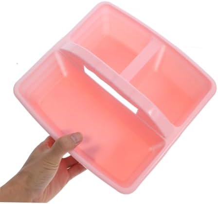 3 Compartment Plastic Storage Basket with Handle