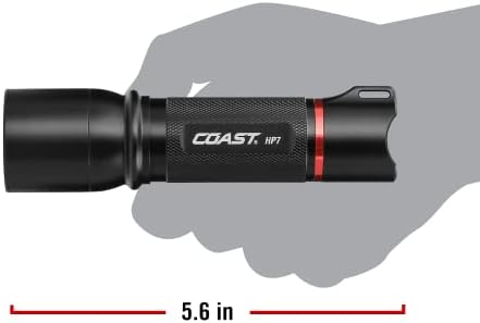 COAST HP7 LED Flashlight with Slide Focus and Beam Lock Black