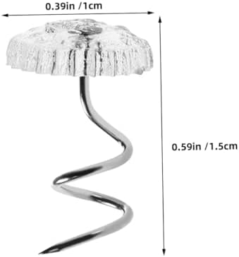 DOITOOL 100Pcs Spiral Tacks for Sofa Covers and Bed Skirts