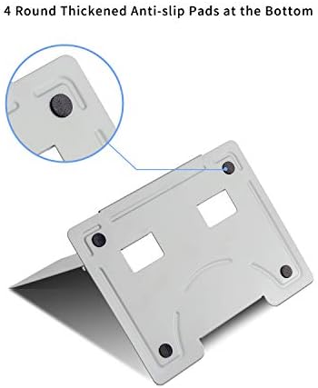 Blizzow Adjustable Metal Book Stand - Foldable Durable Grey