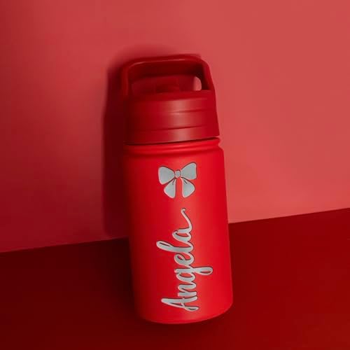 Personalized Kids Water Bottle - 12 oz Red