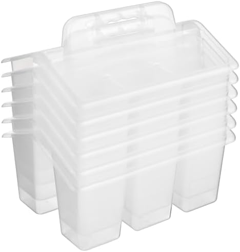 Alink 6 Pack Clear Storage Caddy with Handle