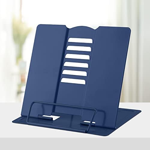 Honagu Portable Foldable Book Stand for Reading Adjustable Metal Holder