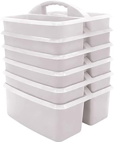 Teacher Created Resources White Plastic Storage Caddy 6-Pack