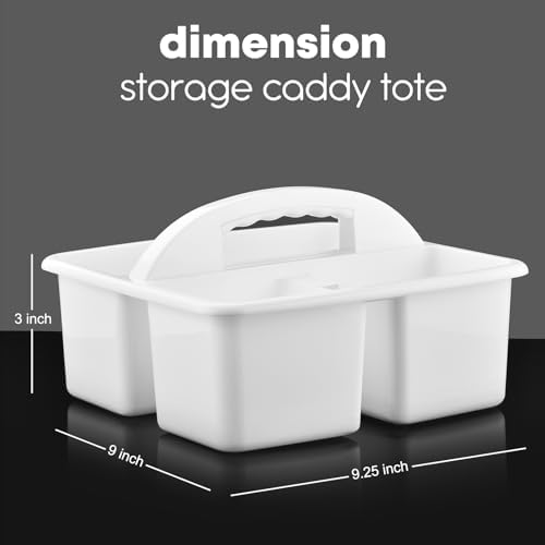 Alink Plastic Classroom Caddy Organizer with Handle 6-Pack 3 Compartments