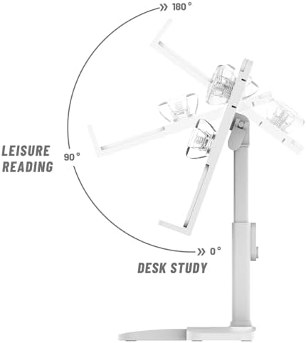 Adjustable Book Stand with Page Clips for Textbook and Tablet 1