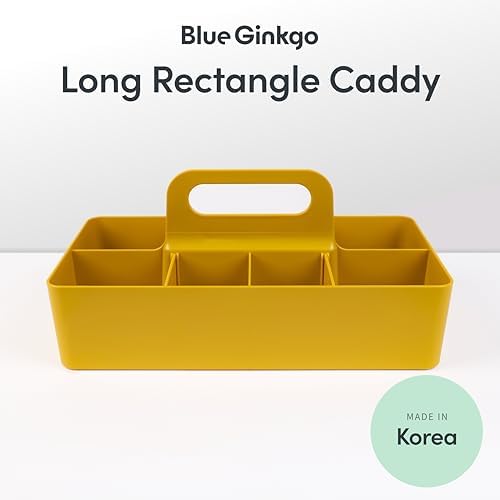 BLUE GINKGO Stackable Organizer Caddy Yellow Korean-Made