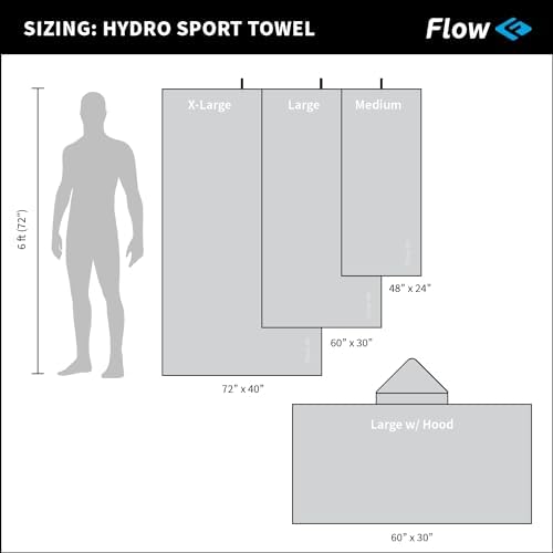 Flow Hydro Sport Towel - Large w Hood