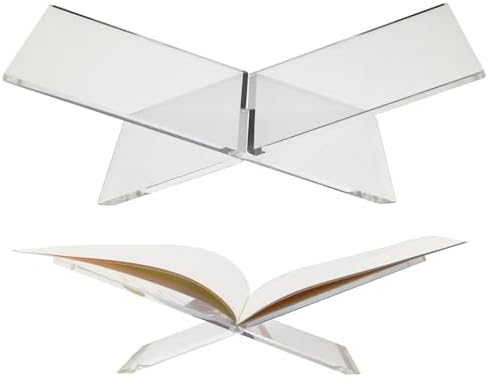 Premium Acrylic Book Stand for Display Reading and Organization - 1 Set