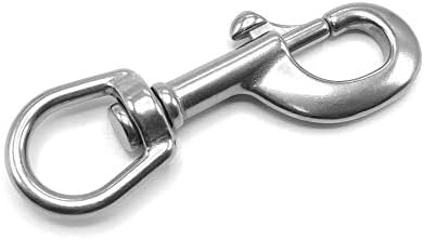Amadget 2 Pcs 316 Stainless Steel Swivel Eye Bolt Snap Hooks