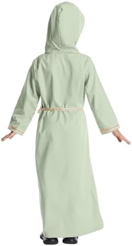 Beessbest Muslim Dress for Girls Hooded Long Sleeve One-Piece Abaya