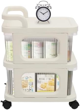 Sturdy Rolling Cart with 2 Drawers and 4 Wheels