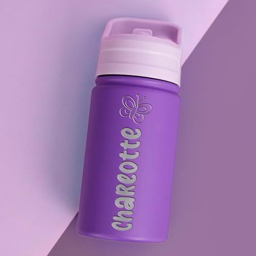 Customizable Kids Water Bottle - 12 oz Purple