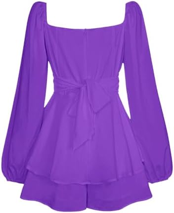 Chiffon Square Neck A Line Party Dress for Women