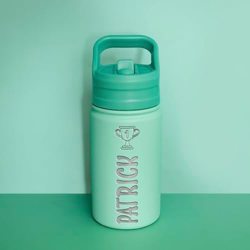 Kids Custom Water Bottle with Engraved Name Icon