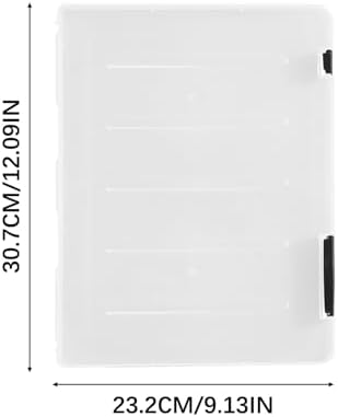 Lovskoo 1Pack Clear Desk File Organizer Box Black