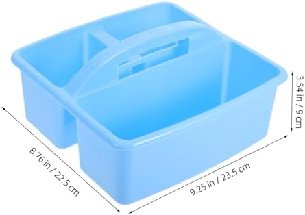 Stackable Plastic Caddy with Handle for Classroom Use