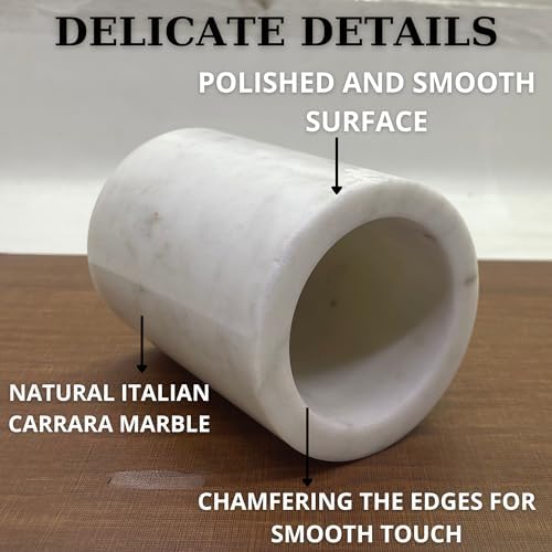 KC KULLICRAFT Marble Pencil Holder Stand for Desk and Home