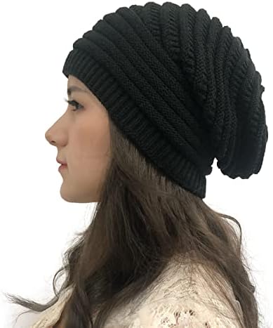 Beanie Hat for Men Women Winter Warm Knit Slouchy Skull Cap