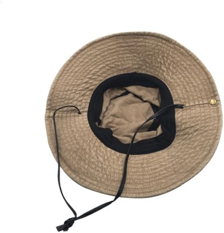 Casual Bucket Boonie Hat with Windproof Rope for Fishing Hiking
